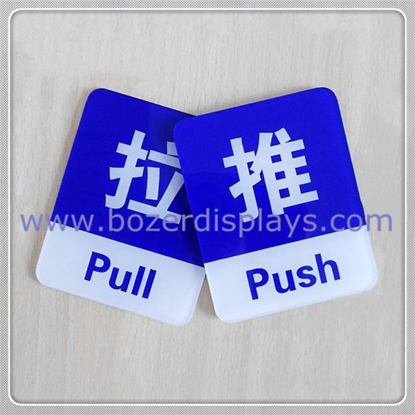 Acrylic Push And Pull Signs Flags Glass Door Stickers