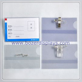 China Clear Work Permit/ID Card Holder/Badge Holder With Clip supplier