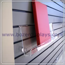 China Clear Acrylic Slat-wall Book Shelves 6&quot; tall x 2&quot; depth x 9&quot; long supplier