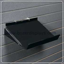 China Black 1''8 thick Acrylic Shelf with Side Supports supplier