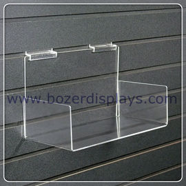 China Clear 3mm thick Acrylic Slatwall Shelf with Sides supplier