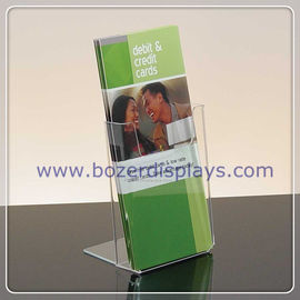 China Single Pocket Clear Acrylic Portable Brochure Holders factory
