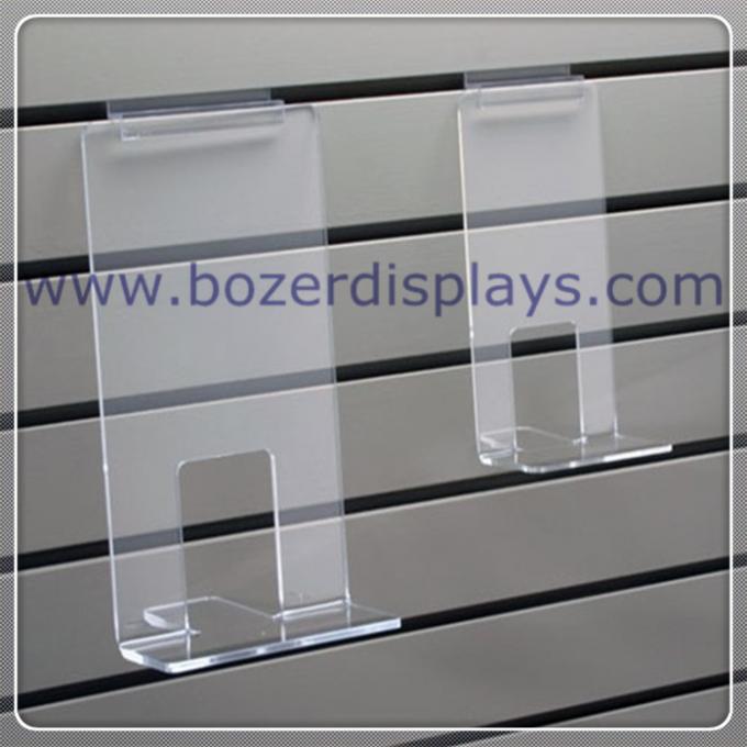 Clear Acrylic Face Out Book Shelf for Slatwall