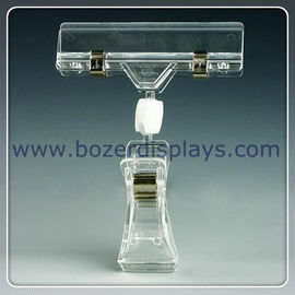 China POP Rotating Sign Clip - Clear Plastic - 4&quot; Sign Clip supplier