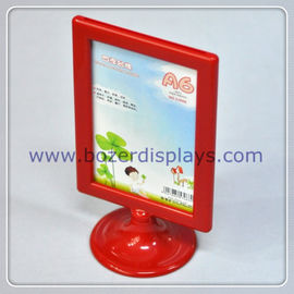 China Tabletop Poster Advertising Plastic Display Stand for Hotel supplier