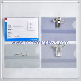 Clear Work Permit/ID Card Holder/Badge Holder With Clip supplier